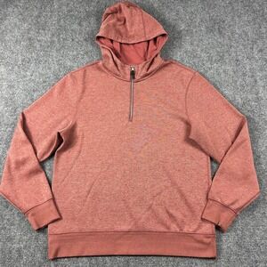 Nike Dri-FIT Hoodie Mens Medium‎ Red 1/4 Zip Pullover Sweatshirt Knit Training